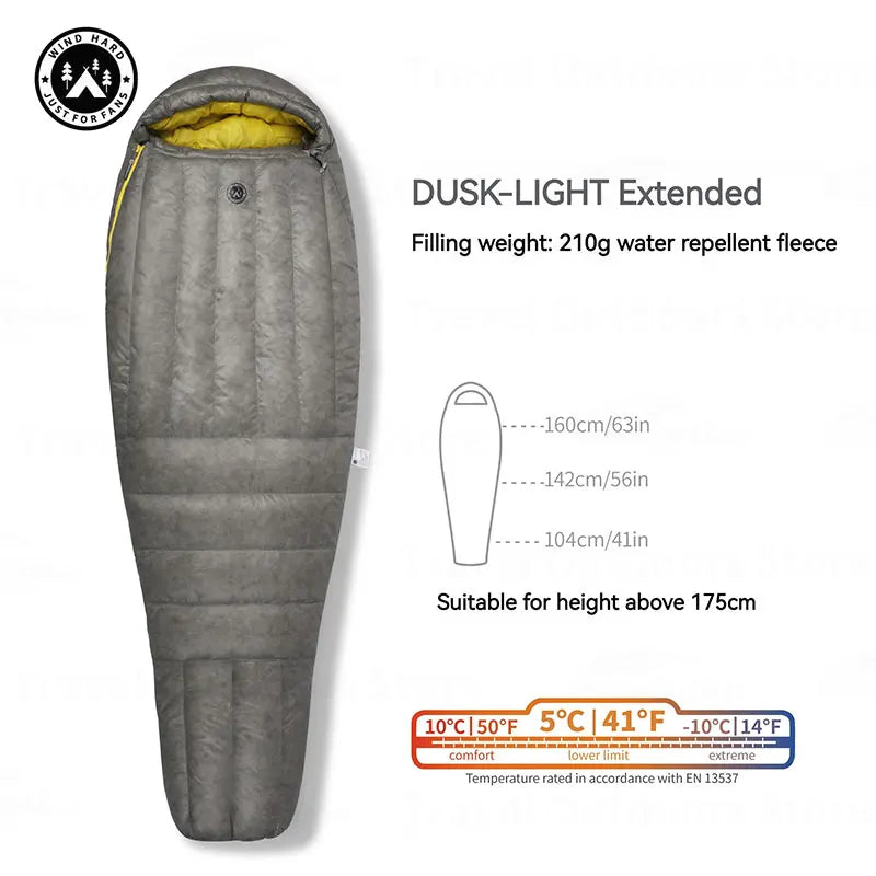 AEGISMAX Dusk Ultralight Down Sleeping Bag – Perfect for Outdoor Adventures - Dusk Light Extended image