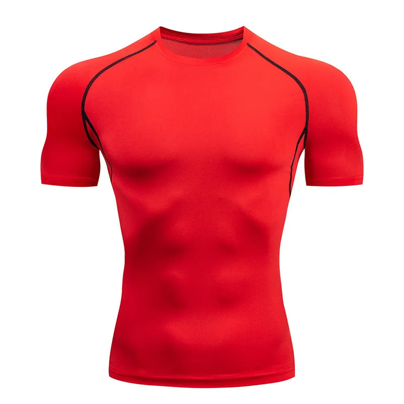 Men's Quick-Dry Sport T-Shirt – Ideal for Gym &amp; Running - Red, L image