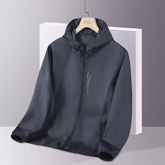 New Summer Sun Protection Clothing – Men's UV Ice Silk Hooded Jacket image 6