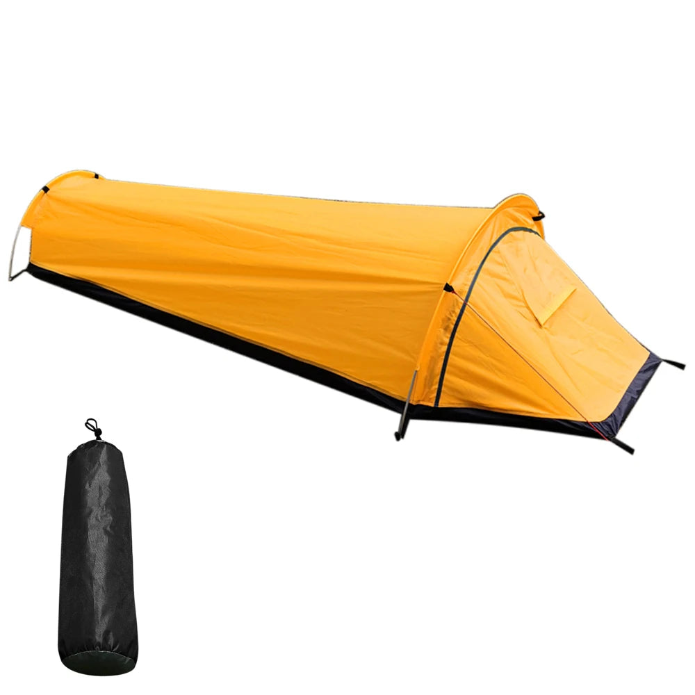 Compact and Lightweight Backpacking Tent for Solo Adventures - Yellow image