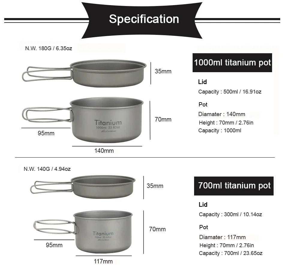 APG Ultralight Titanium Pan and Bowl Set – Perfect Cookware for Outdoor Enthusiasts image 2