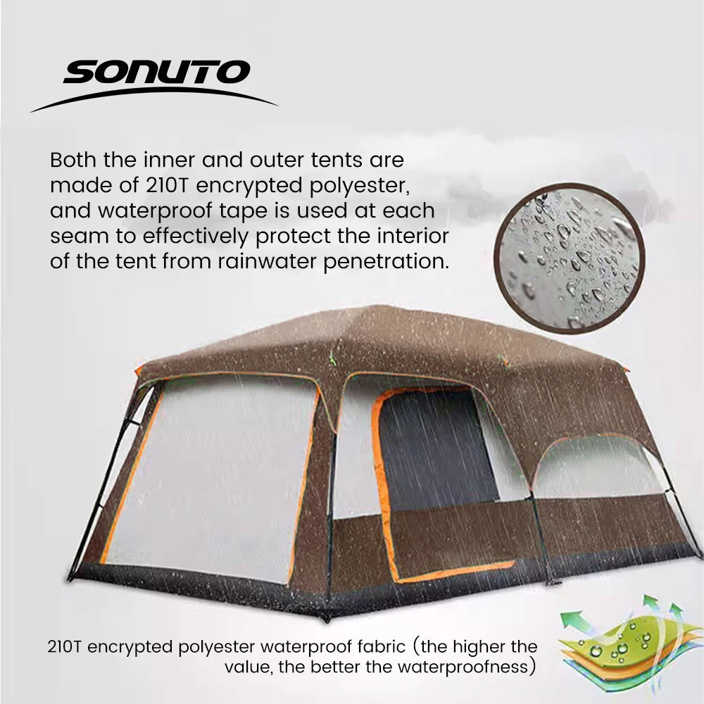 2025 Upgraded 4 Season Camping Tent – Ideal for 3-12 Person Family Adventures image 2