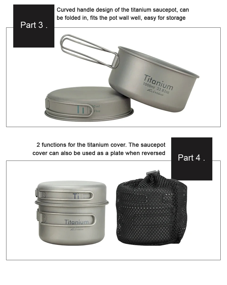APG Ultralight Titanium Pan and Bowl Set – Perfect Cookware for Outdoor Enthusiasts image 5