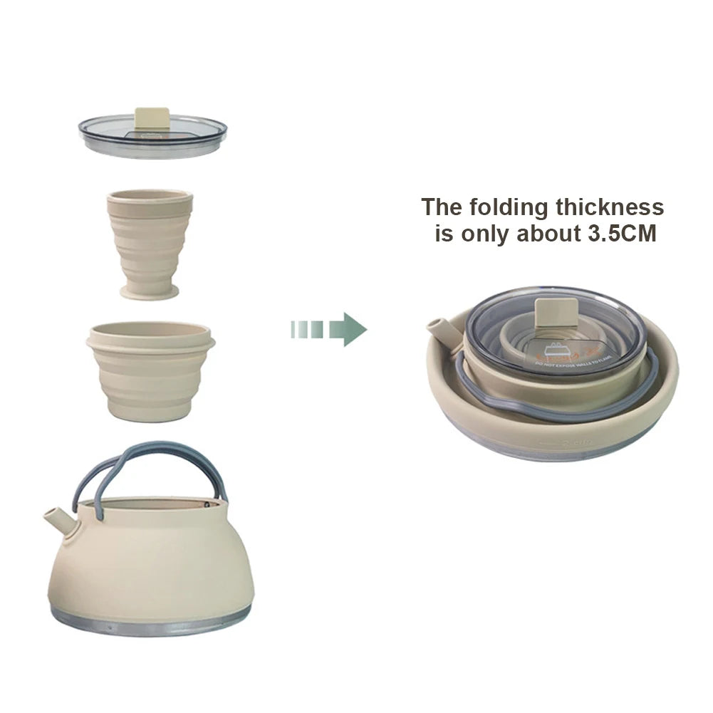1.5L Outdoor Folding Silicone Kettle – Portable and Collapsible for Travel image 3