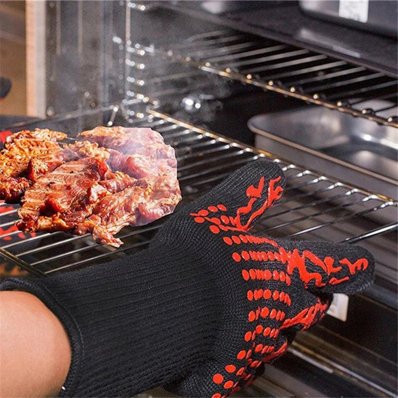 Flame Retardant Non-slip BBQ &amp; Oven Gloves – Extreme Heat Resistance image 3