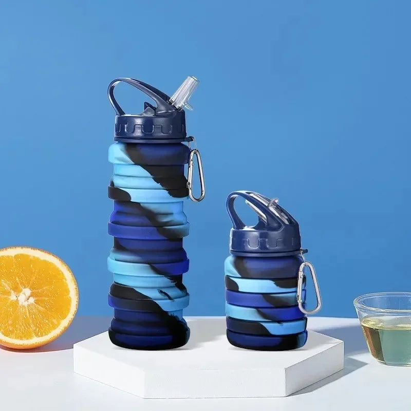 Food Grade Silicone Foldable Water Bottle – Perfect for Sports and Travel image 2