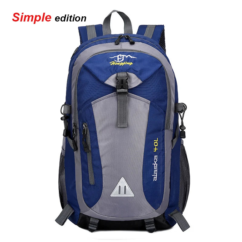Anti-theft Waterproof Mountaineering Backpack for Outdoor Adventures - Simple dk blue image