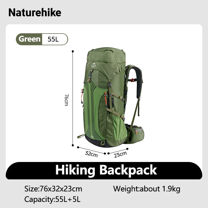 Naturehike Camping Backpacks – 55L Waterproof Hiking Trekking Packs image 8