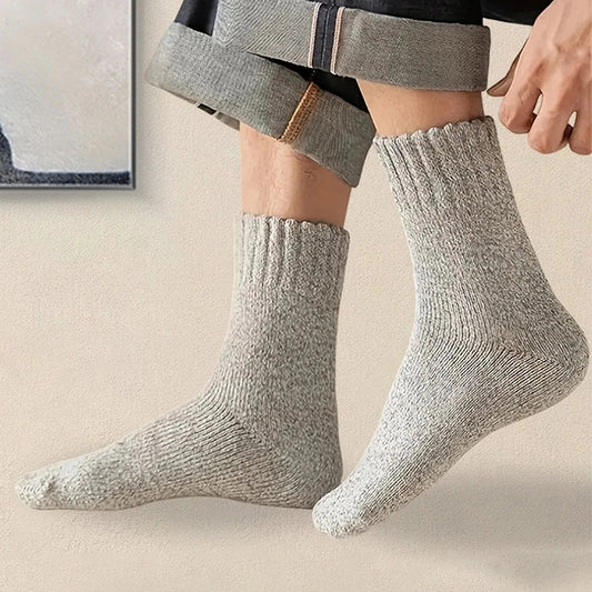 Cozy Comfort: Thick Woolen Socks for Men – Perfect for Autumn &amp; Winter image 1