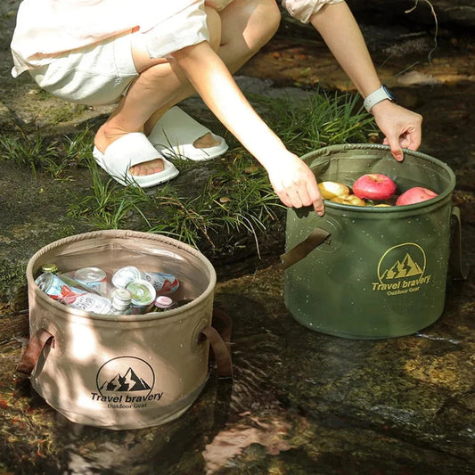 Portable Foldable Buckets – Versatile Water Containers for Outdoor Adventures image 1
