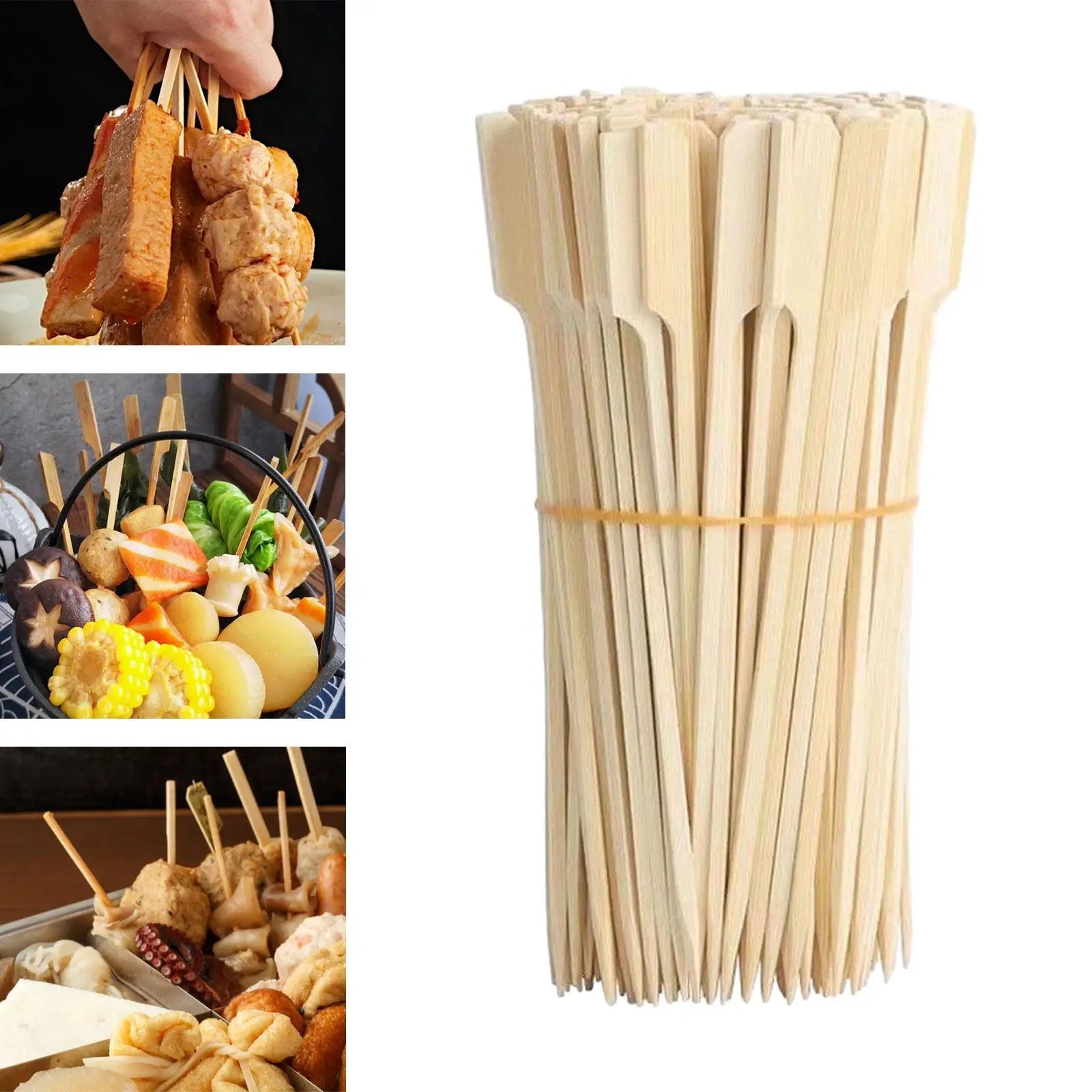 Bamboo Skewers BBQ Utensil – Essential Cookware Tools for Every Kitchen - 18cm image