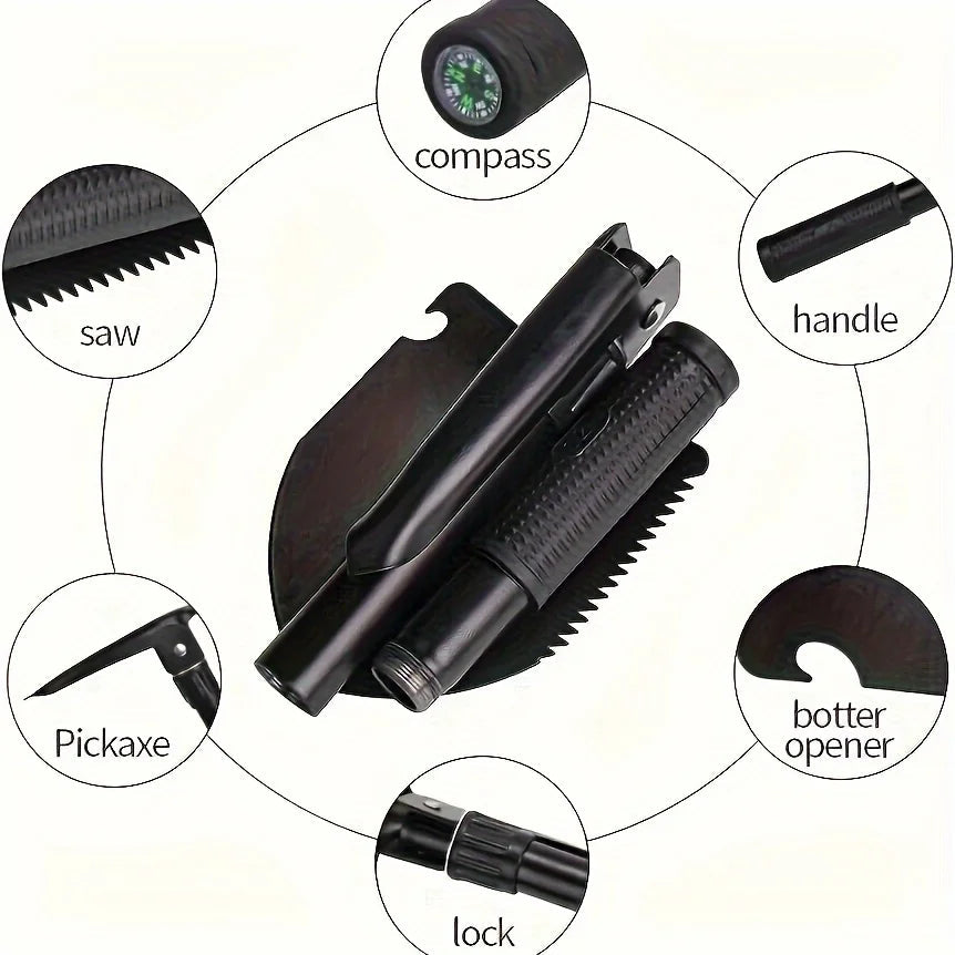 4-in-1 Multifunctional Folding Shovel – Essential Outdoor Survival Tool image 3